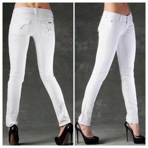 Hudson jeans. white denim. size 26. Low rise